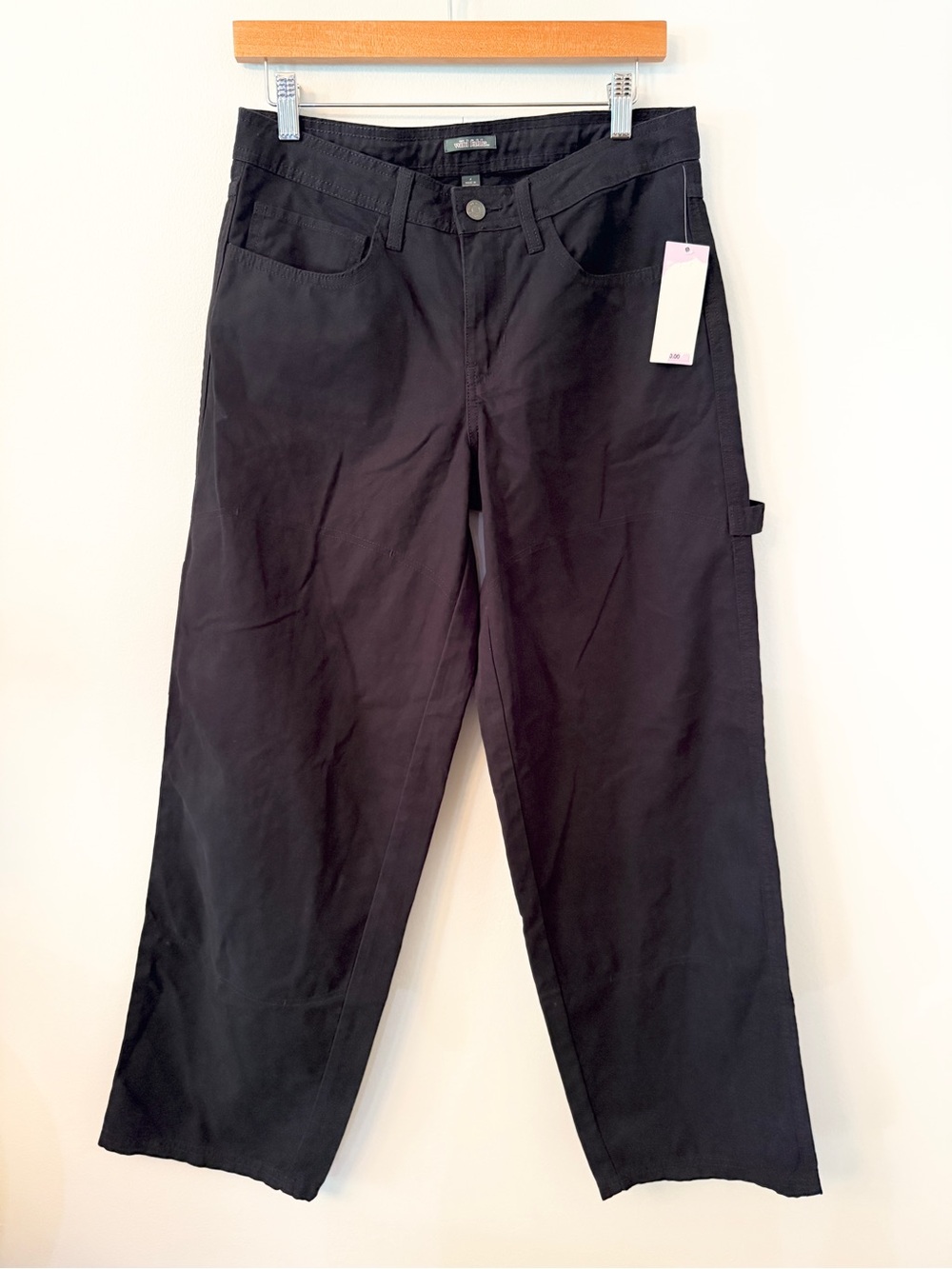 Wild Fable Black Cargo Wide Leg Pants Size 4 NWT